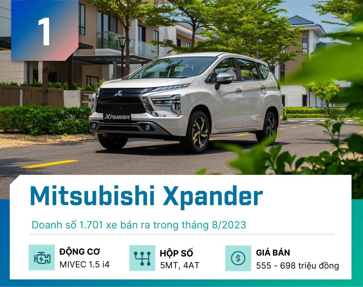 Doanh số xe MPV tháng 8/2023, Mitsubishi Xpander "cô đơn" trên đỉnh bảng - 1